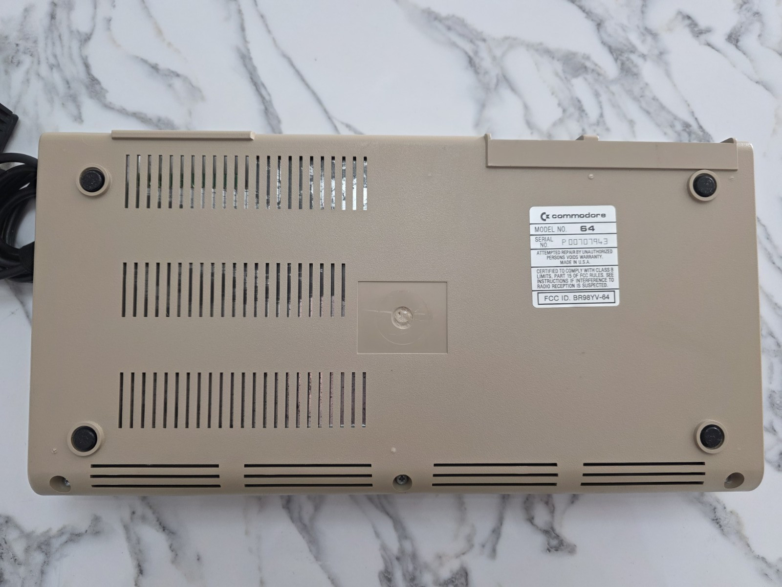 Commodore 64 Vintage Computer With Power Supply - Powers On *Please Read Desc.*