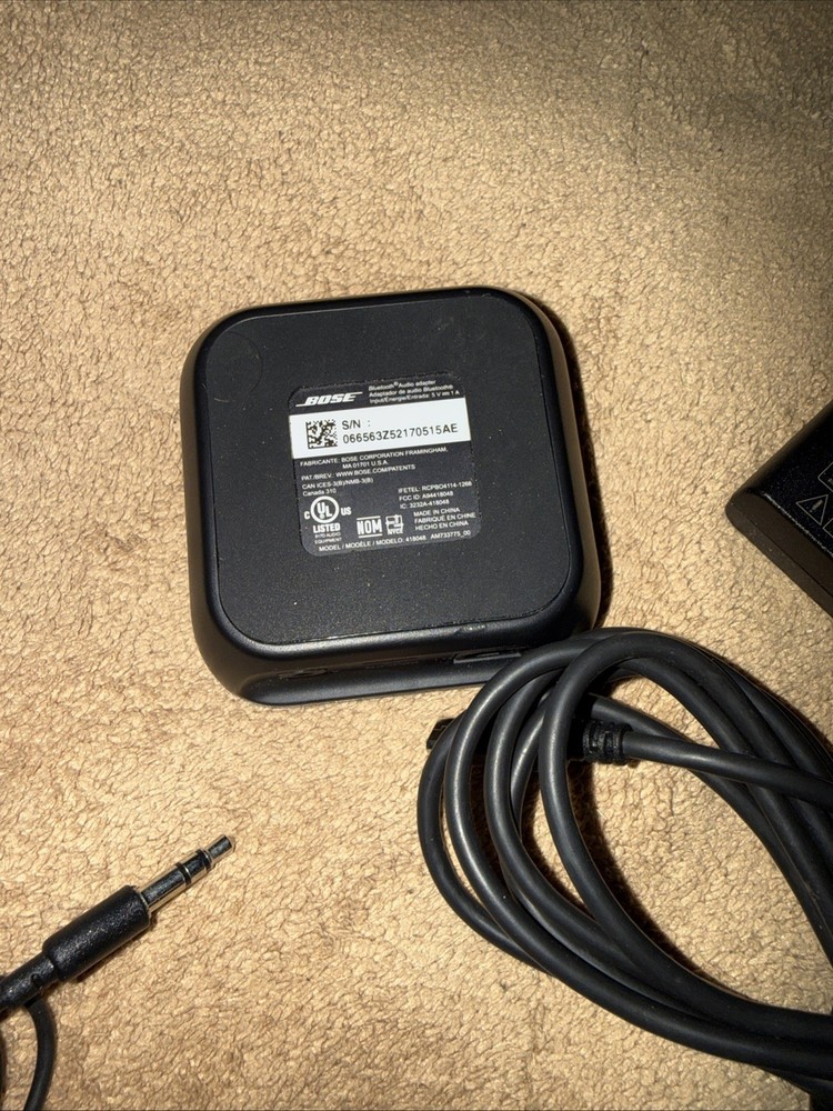 Bose Bluetooth Audio Adapter with Cables 418048 & Wall Adaptor PSA05F