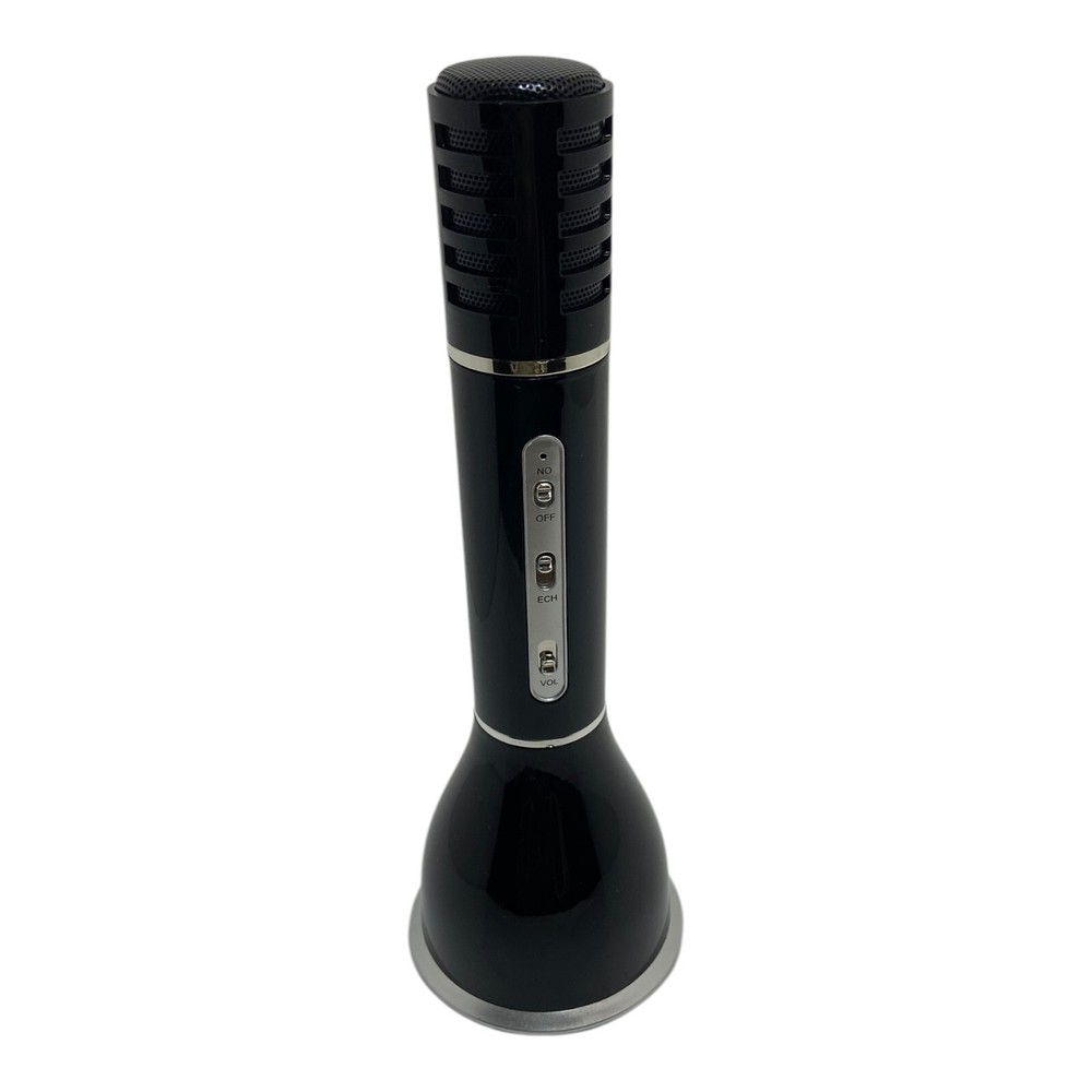 🐞 BLACK KIDS KARAOKE MICROPHONE WIRELESS BLUETOOTH WORKS EUC - N4