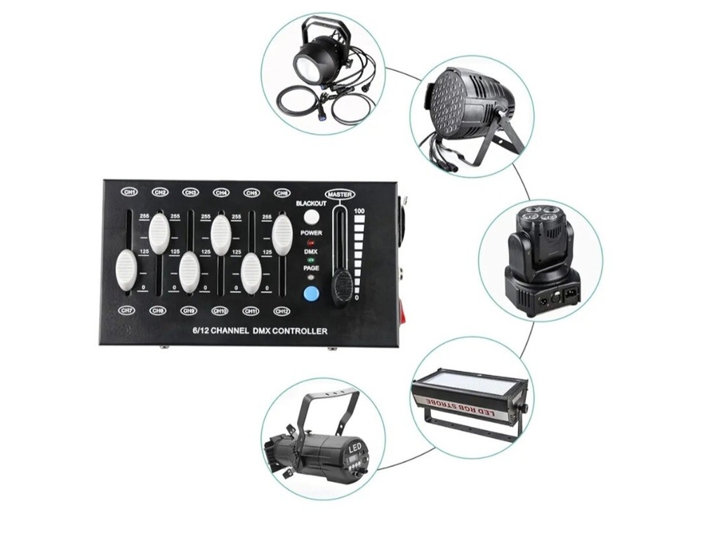 MAD OWL 12 Channel DMX Dimmer Controller, Portable 12