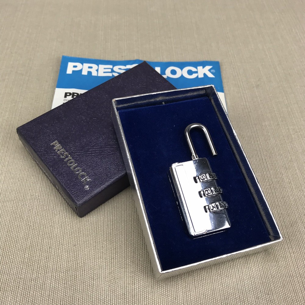 PRESTOLOCK Vintage Model 2400 Combination Lock Set Your Own Combination