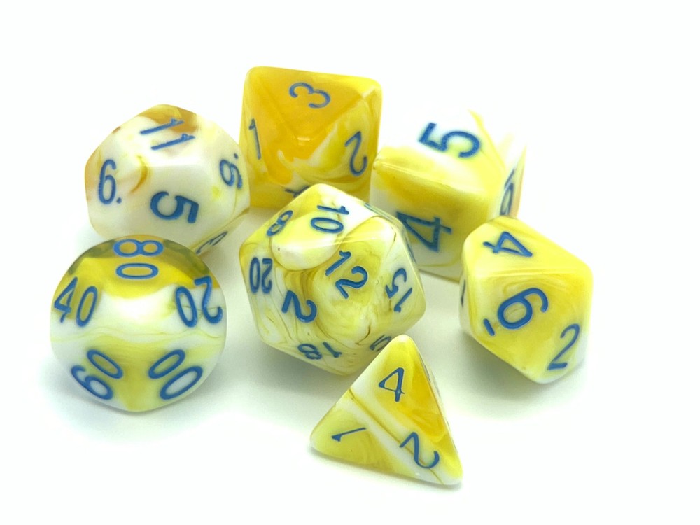 Lemon Meringue - Polyhedral Dice Set