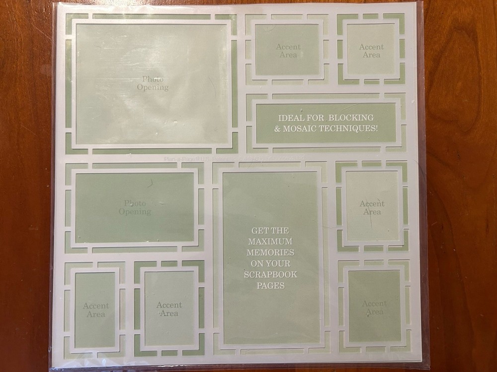 EK Success Plan a Page Scrapbooking Template Blocking & Mosaic Techniques