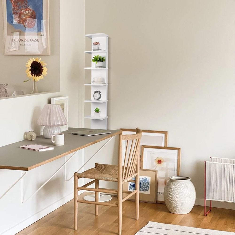 7 Tier Wall Shelf Unit - Lack Floating Shelf, Compact Display Float Shelves, ...