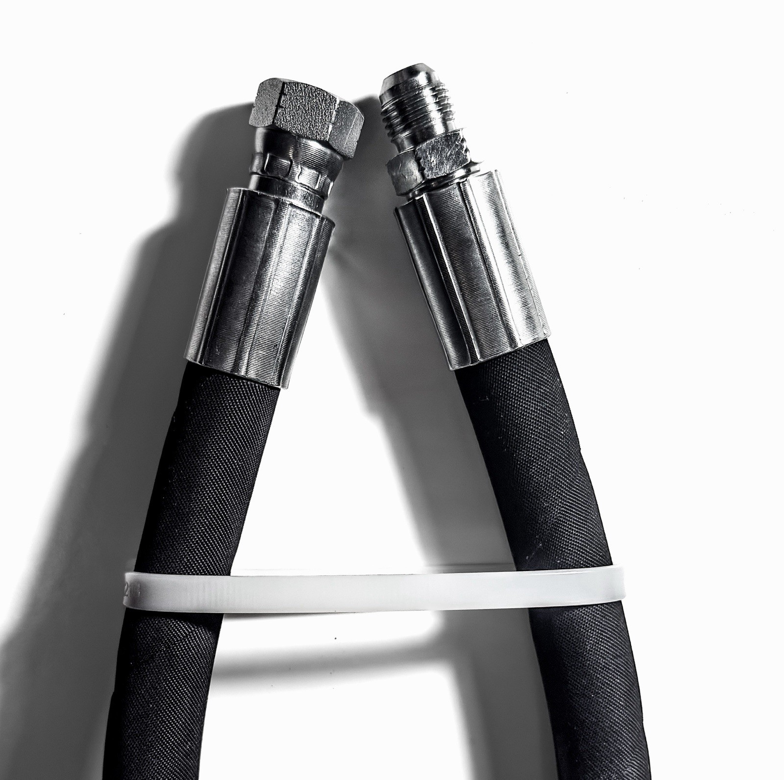 3/8" Hydraulic Hose Assembly #6 JIC Male x Female Straight Ends – 5000 PSI