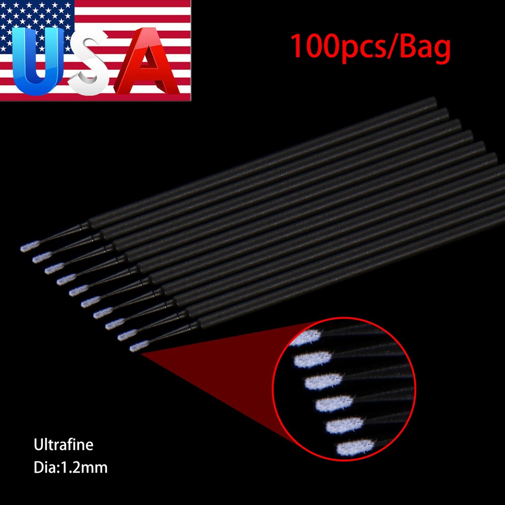 Black Microbrush Micro Brush Applicator Tips 1.2mm Dental