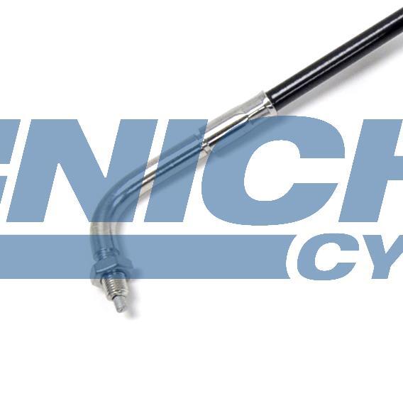 Mikuni VM30 VM32 VM34 Keihin Chrome Elbow Threaded 35" Throttle - Pull Cable