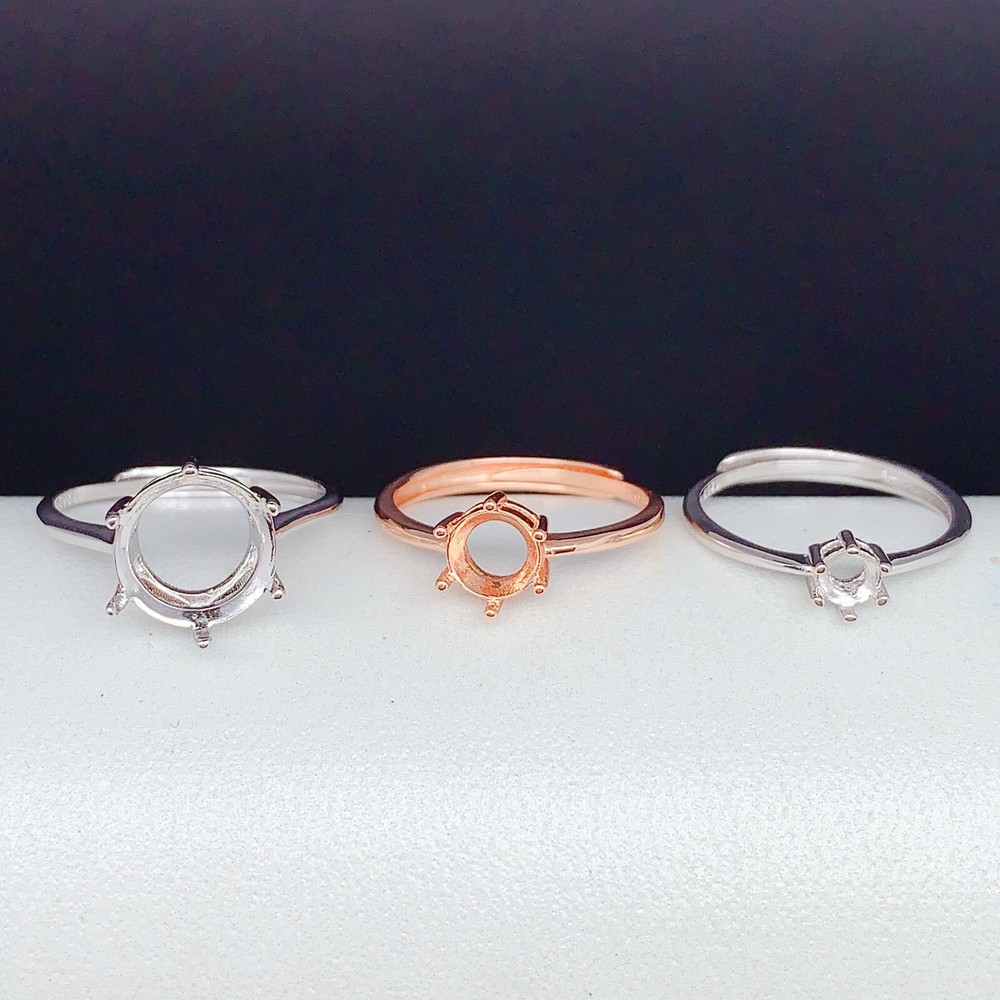 Empty silver925 ring setting, blank setting silver ring DIY R479