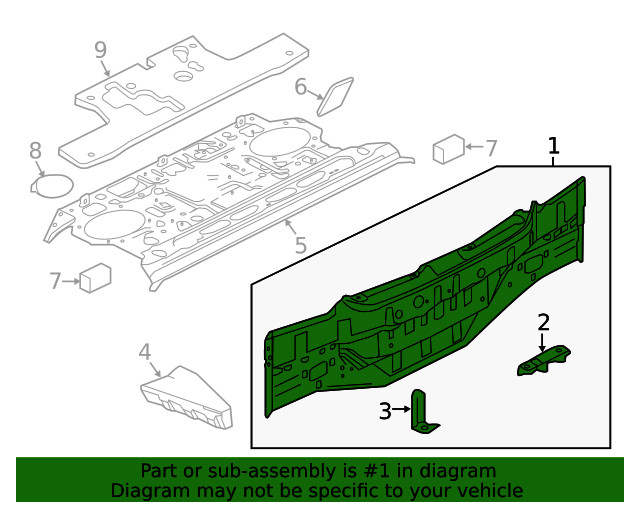 Genuine Nissan Rear Body Panel 79110-9DJ0A