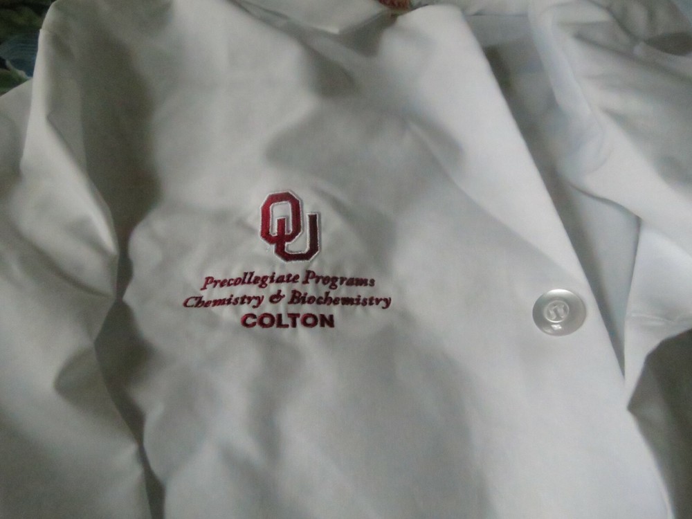 OU Precollegiate White Lab Coat Size XL