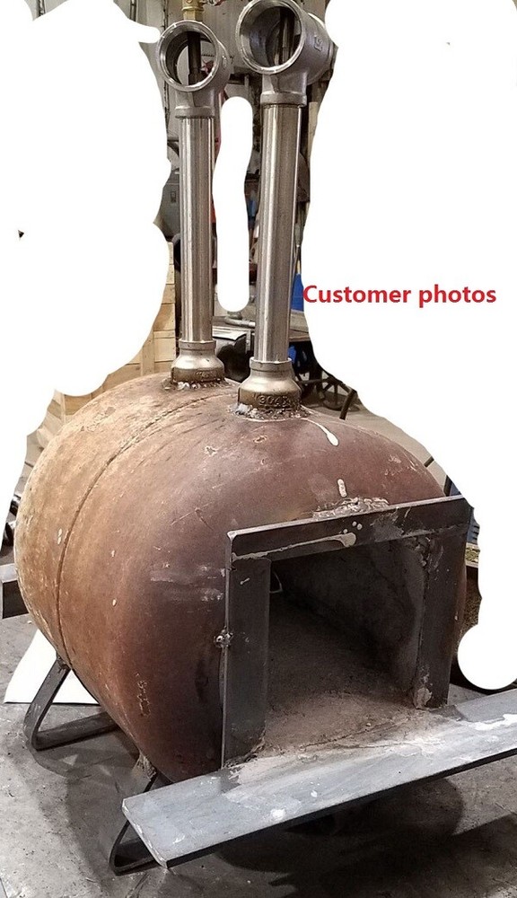 Gas Forge double Burner W/Hose Regulator,2 Propane Forge Blacksmith Knife Making