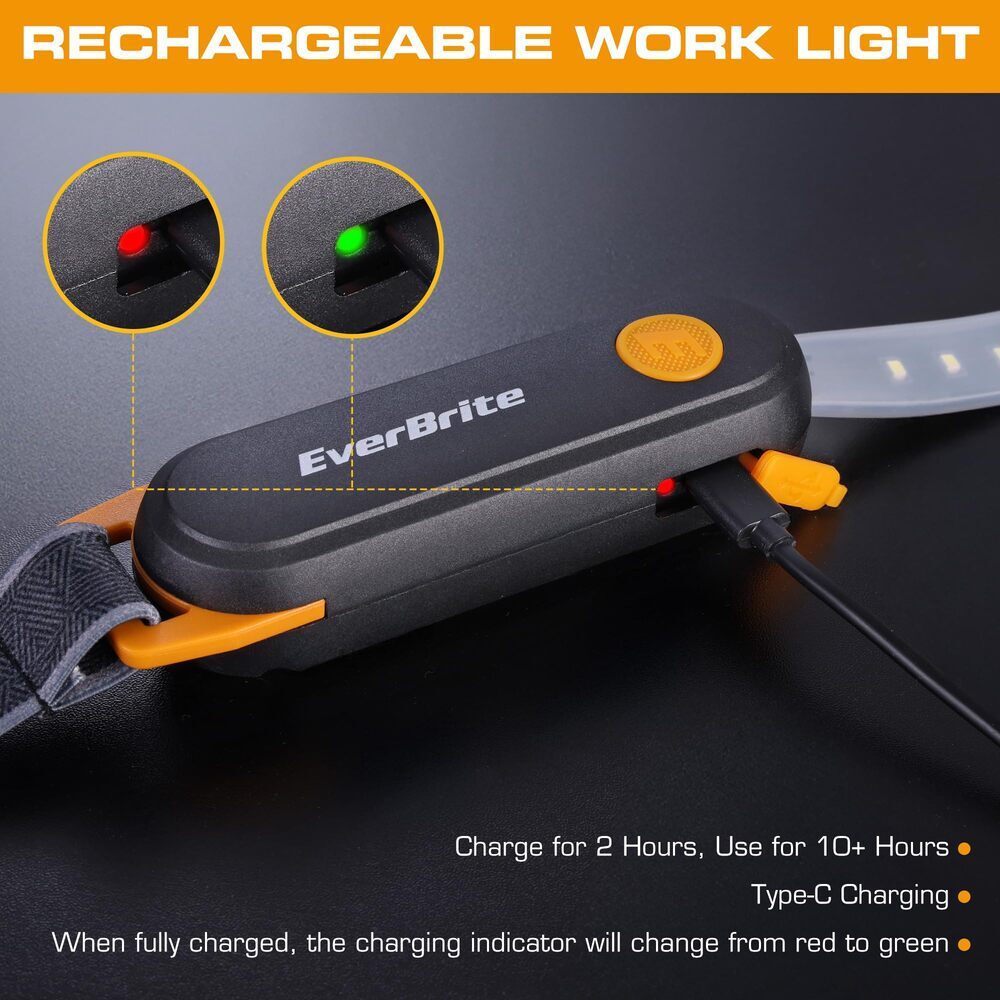 EverBrite Rechargeable LED Underhood Work Light w/3 Mode Magnetic Work Light Bar
