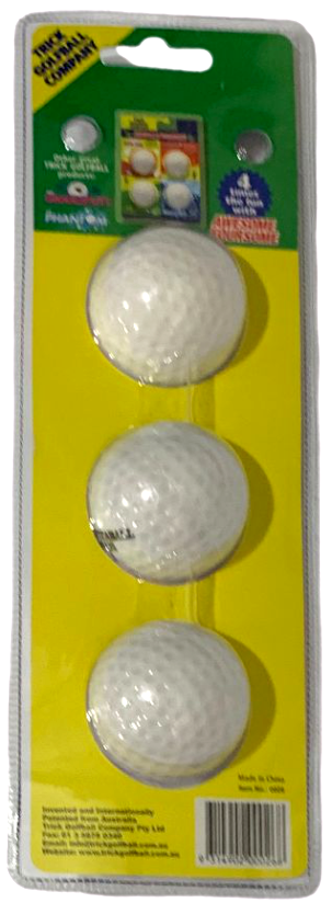 3 PACK GOLF BALL GAGS Exploding Jet Streamer Prank Joke Golfer Trick GIFT Set