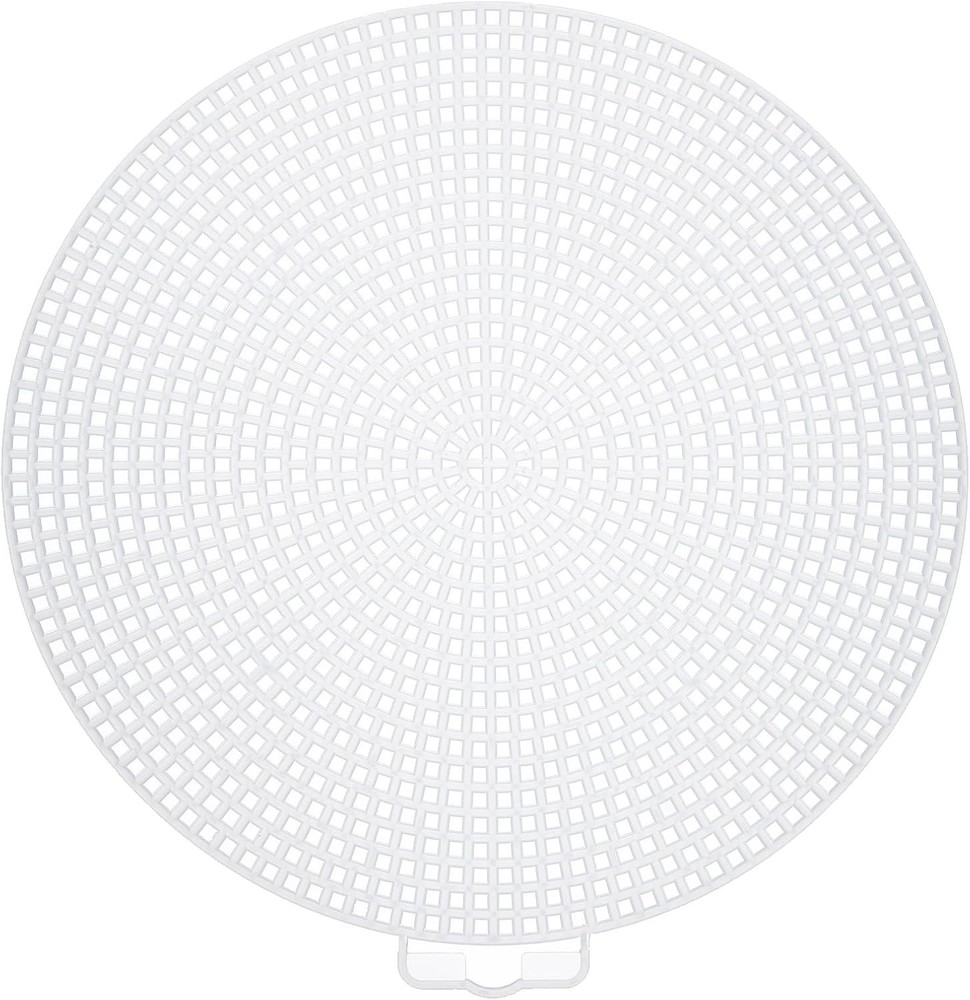 30pcs 6" Plastic Mesh Canvas Sheet 13 Count Round Needlepoint Blank Canvas fo...