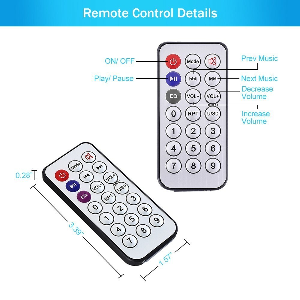 Digital Stereo Bluetooth Audio Receiver Board Amplifier Remote Power Module 24V