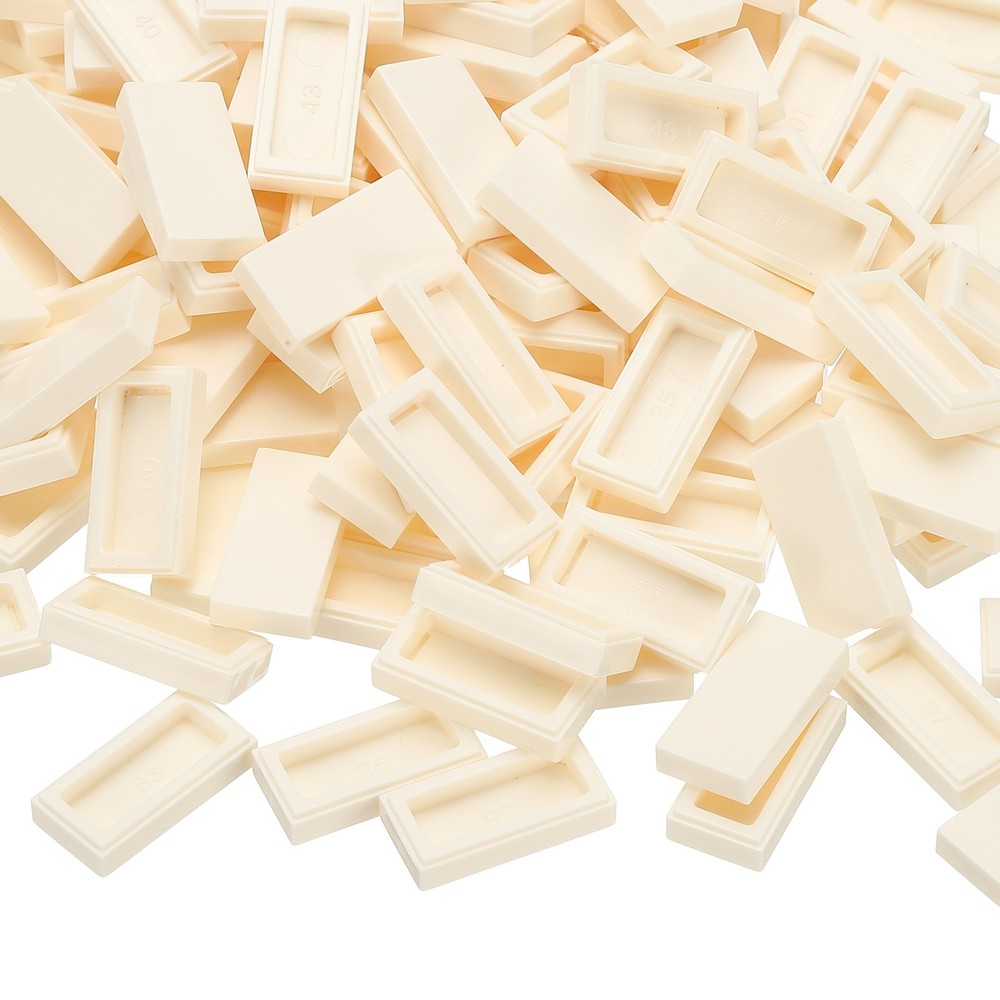 370 Pcs 1x2 Square White Flat Blocks Bulk for Building Floor