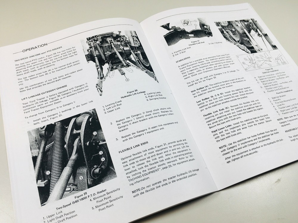 Ford 5600 6600 7600 Tractor Operators Owners Manual Includes Supplement Inside