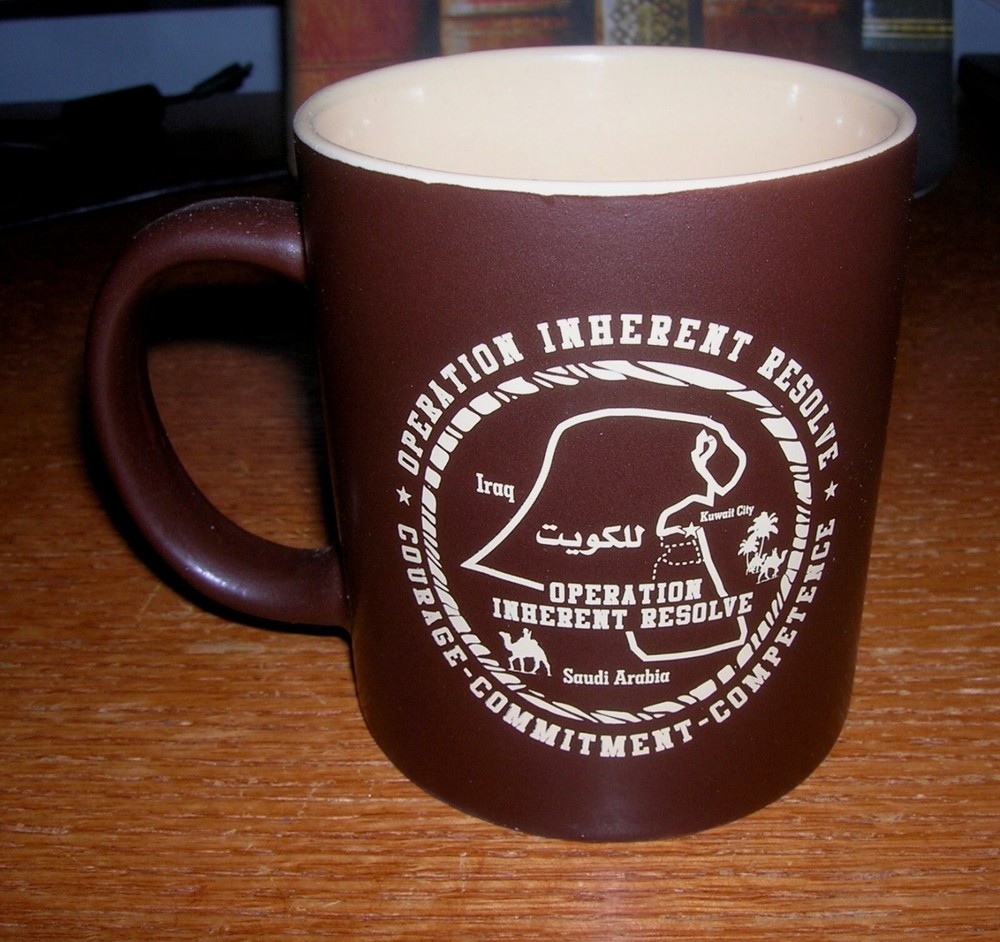 Combined Joint Task Force Operation Inherent Resolve IRAQ logo CERAMIC MUG