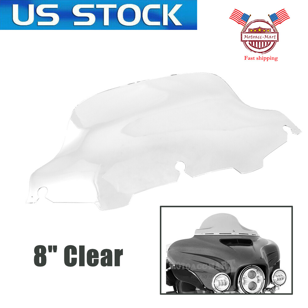 6" 8" Wave Upper Fairing Windshield Windscreen For Harley Touring Street Glide