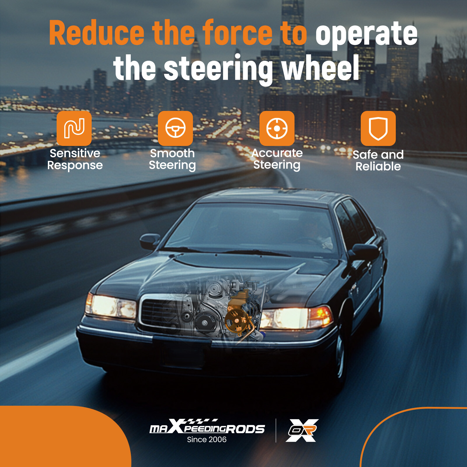 Power Steering Pump w/ Pulley For Chrysler 200 Dodge Avenger 2008-2014 20-2402