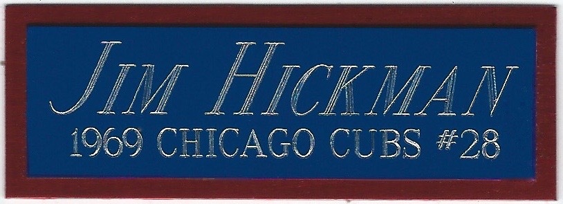 JIM HICKMAN NAMEPLATE FOR AUTOGRAPHED Signed Baseball Display CUBE CASE