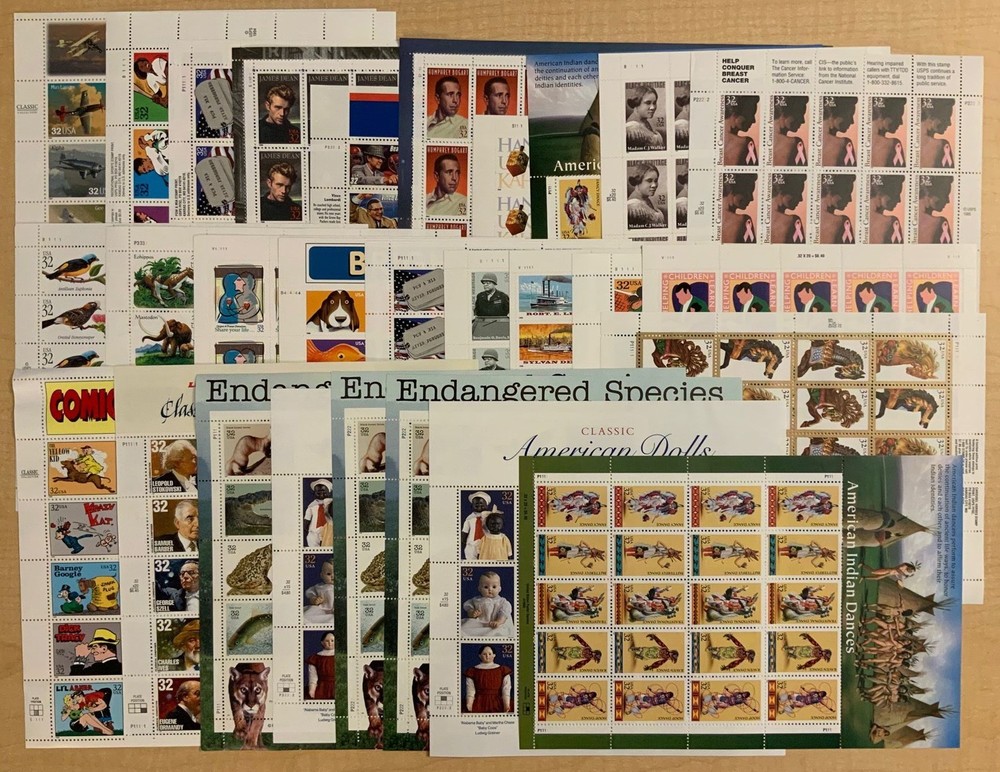 32¢ Discount Postage Lot In Sheets - Face Value $295.04 * Stuart Katz