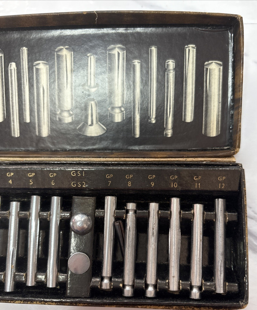Grooved Studs Pins for Technical Engineers Design Projects SAMPLE BOX Vintage