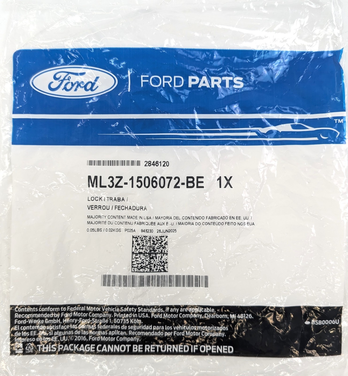 NEW OEM 21-24 Ford F150 Upper Glove Box Door Dash Release Push Button Latch