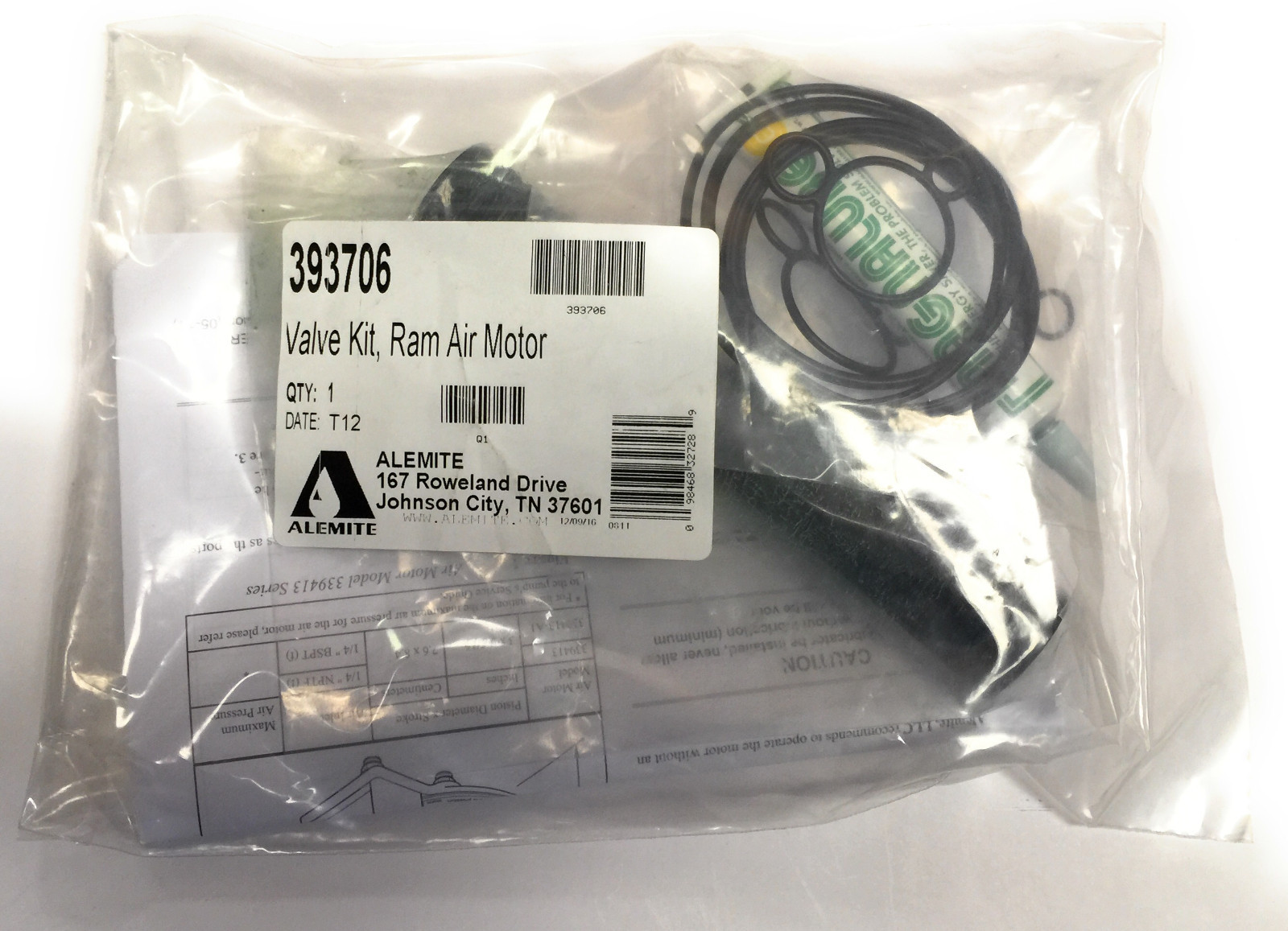 Alemite 393706 Ram Air Motor & Valve Kit