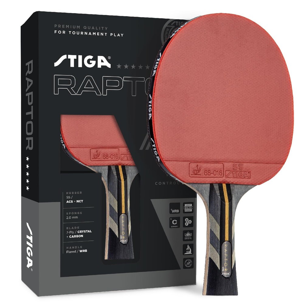 Carbon Fiber Ping Pong Paddle - 2mm Sponge Flared Handle - Performance Table ...