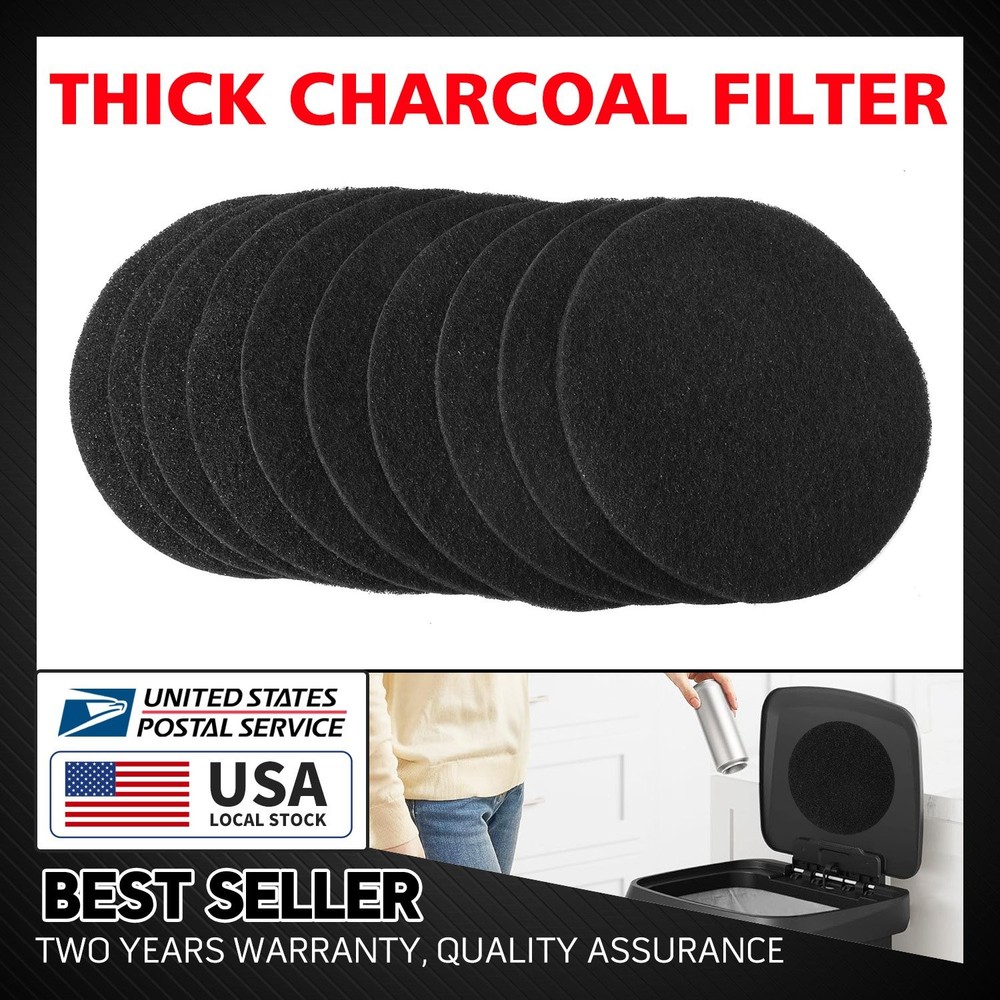 10x High-quality Durable Round Activated carbon Compost Bin Filter 6.7inch