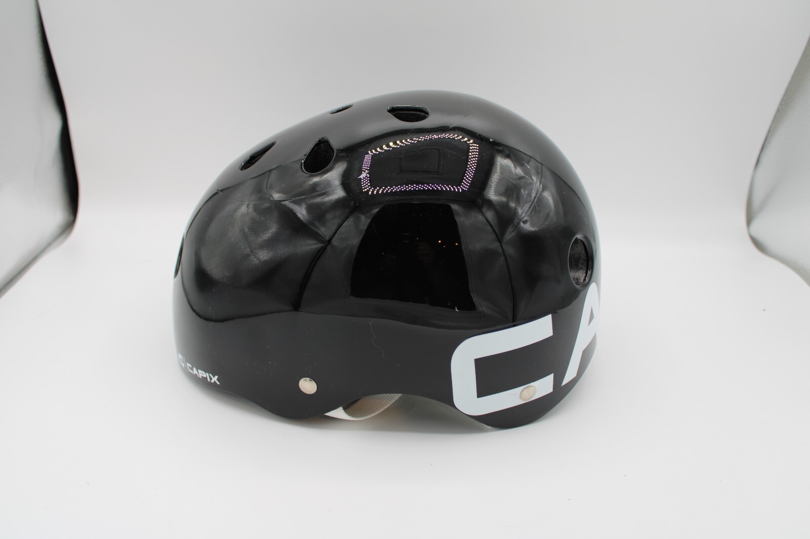 Capix Basher New Gloss Black L/XL Skate Helmet New In Box