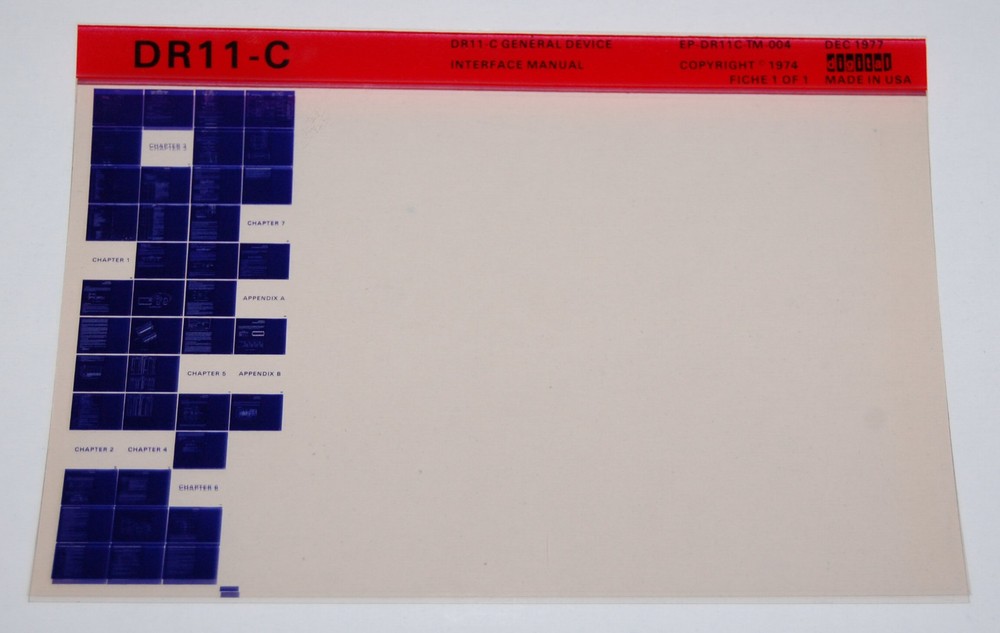 DEC DR11-C General Device Interface Manual, Microfiche