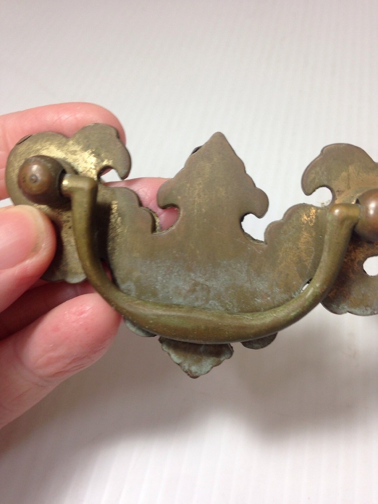 Antique Brass Drawer Pull lot 2 Ornate Hardware