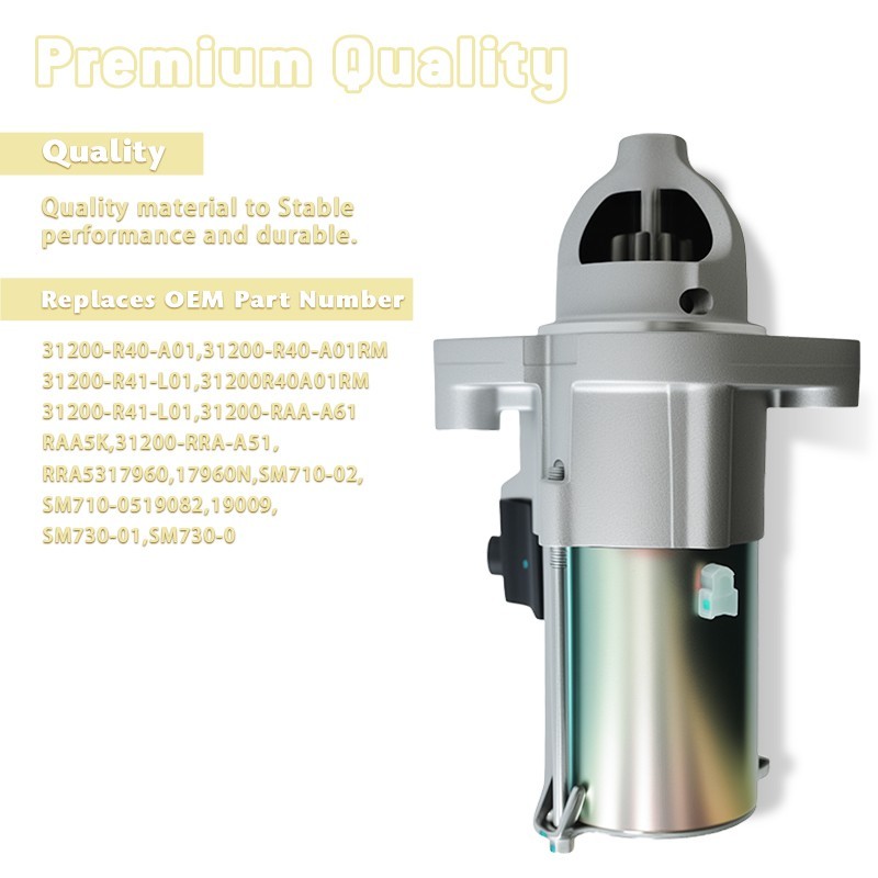 31200-R40-A01 For 2008-12 Honda 2.4L / Accord CR-V Element Acura TSX Starter NEW