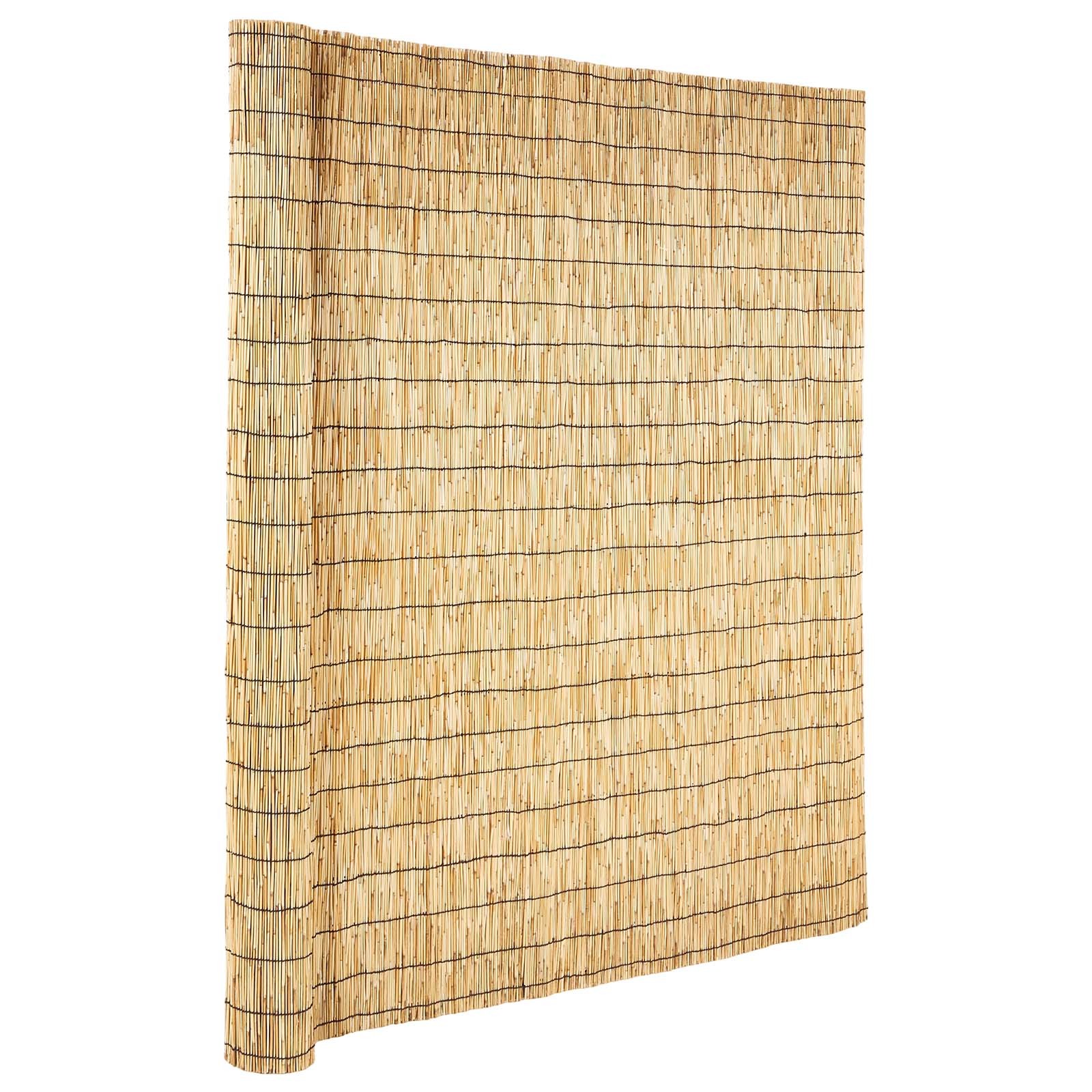 Uimoso Natural Reed Fence Panel 5.58 x 16.4 ft Privacy Screen Roll for Garden