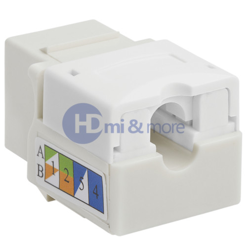 4x Cat5E Punch Down Keystone Jack RJ45 CAT5 White