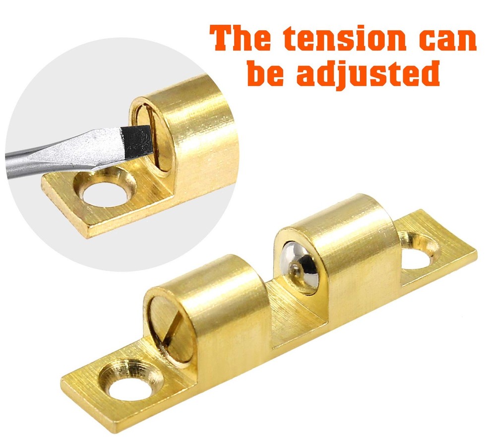 12Pcs 2"/ 50mm Double Ball Tension Roller Catch Latch Solid Brass Hardware Fi...