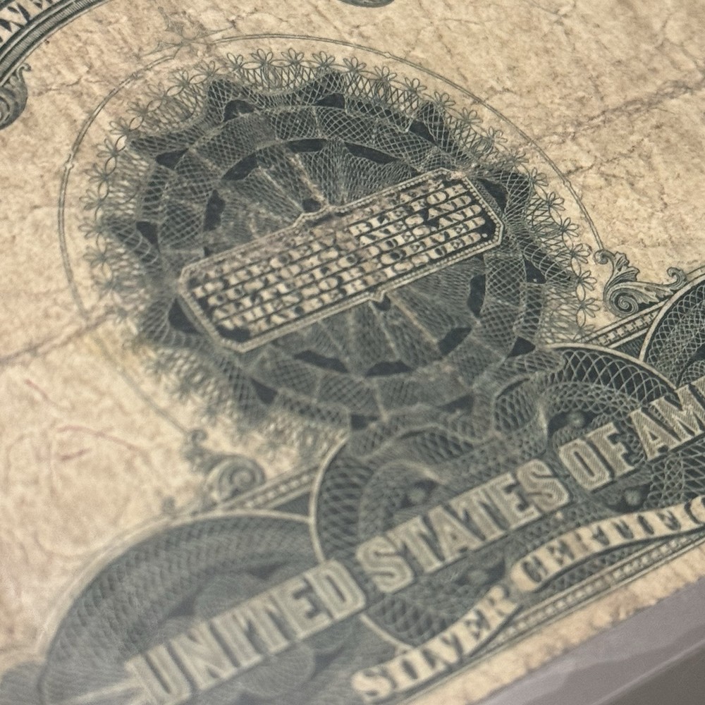 RARE 1899 $1 ONE DOLLAR “BLACK EAGLE” SILVER CERTIFICATE LARGE SIZE NOTE