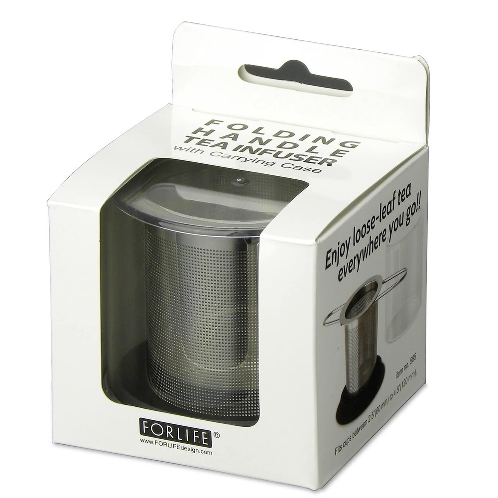 Stainless Folding Handle Tea Infuser With Carrying Case