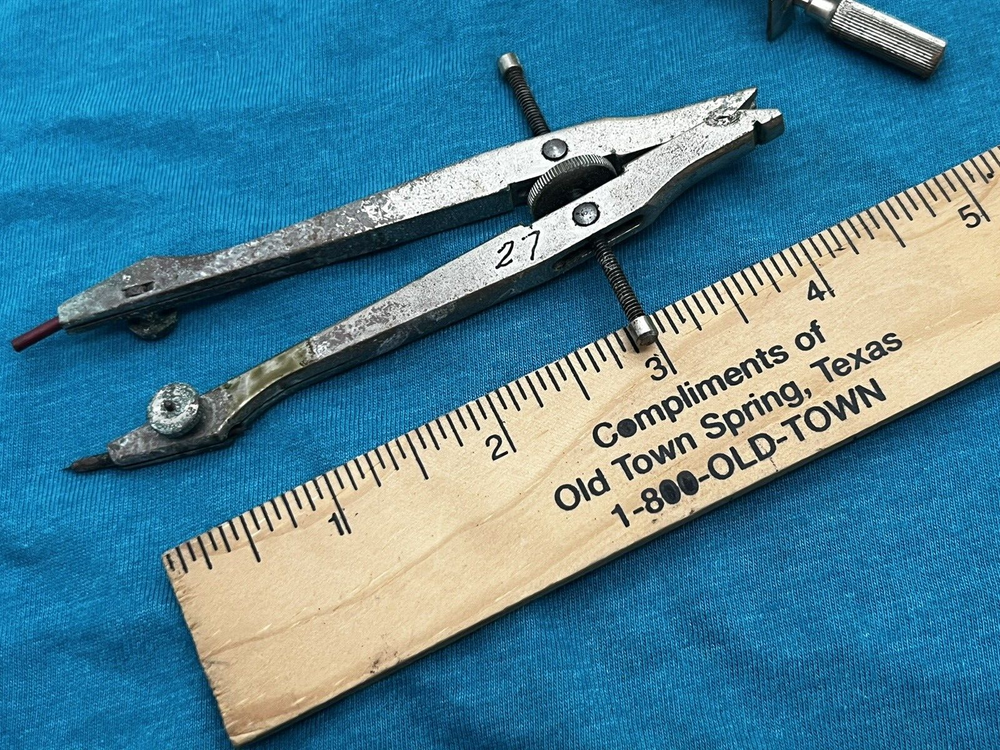 Vintage Drafting Tools DIETZGEN Opisometer, Tower Germany Compass, 1927 Compass