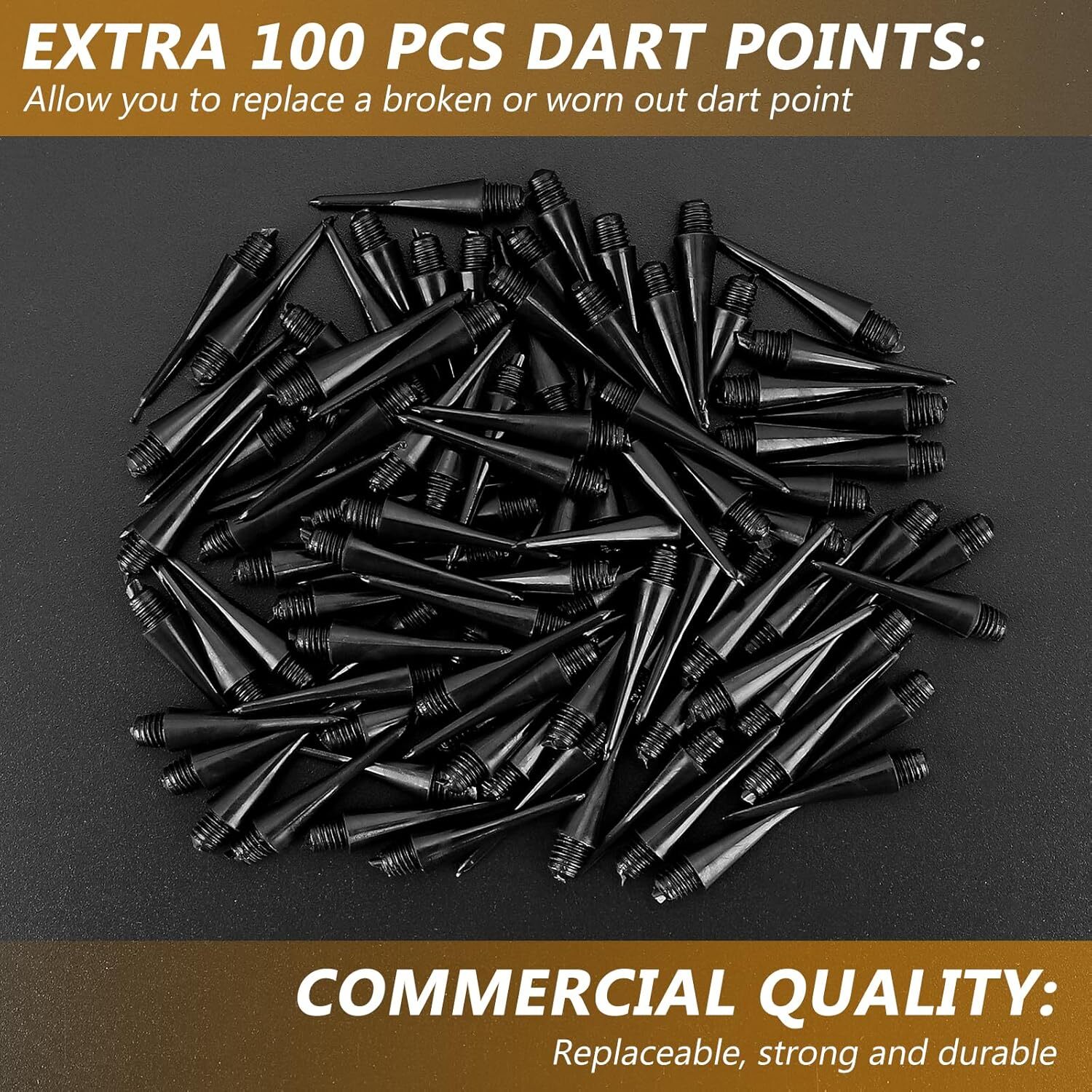 12 Pcs Soft Tip Darts Bar Dart Plastic Tip Darts Set Attach Extra 100 Black 2