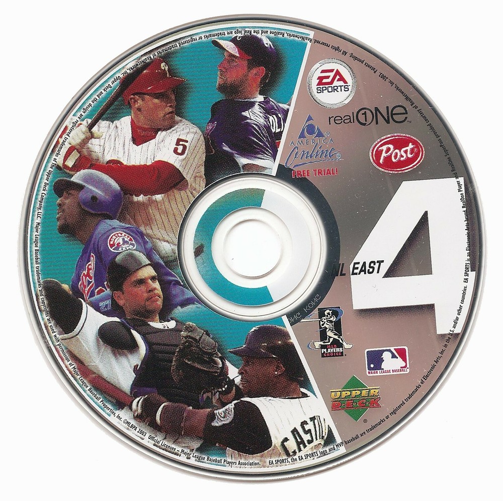 2003 Post Cereal MLB Baseball NL East Upper Deck Virtual Cards & Game Disc 4