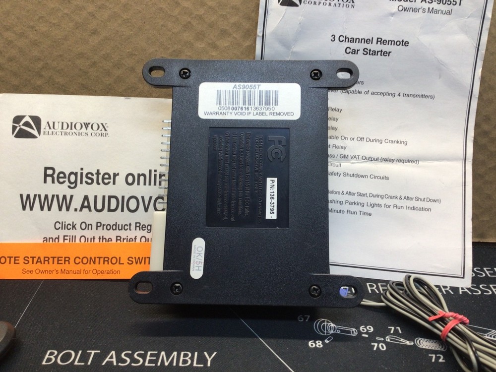 Audiovox AS9055T 1 Button Remote start open box