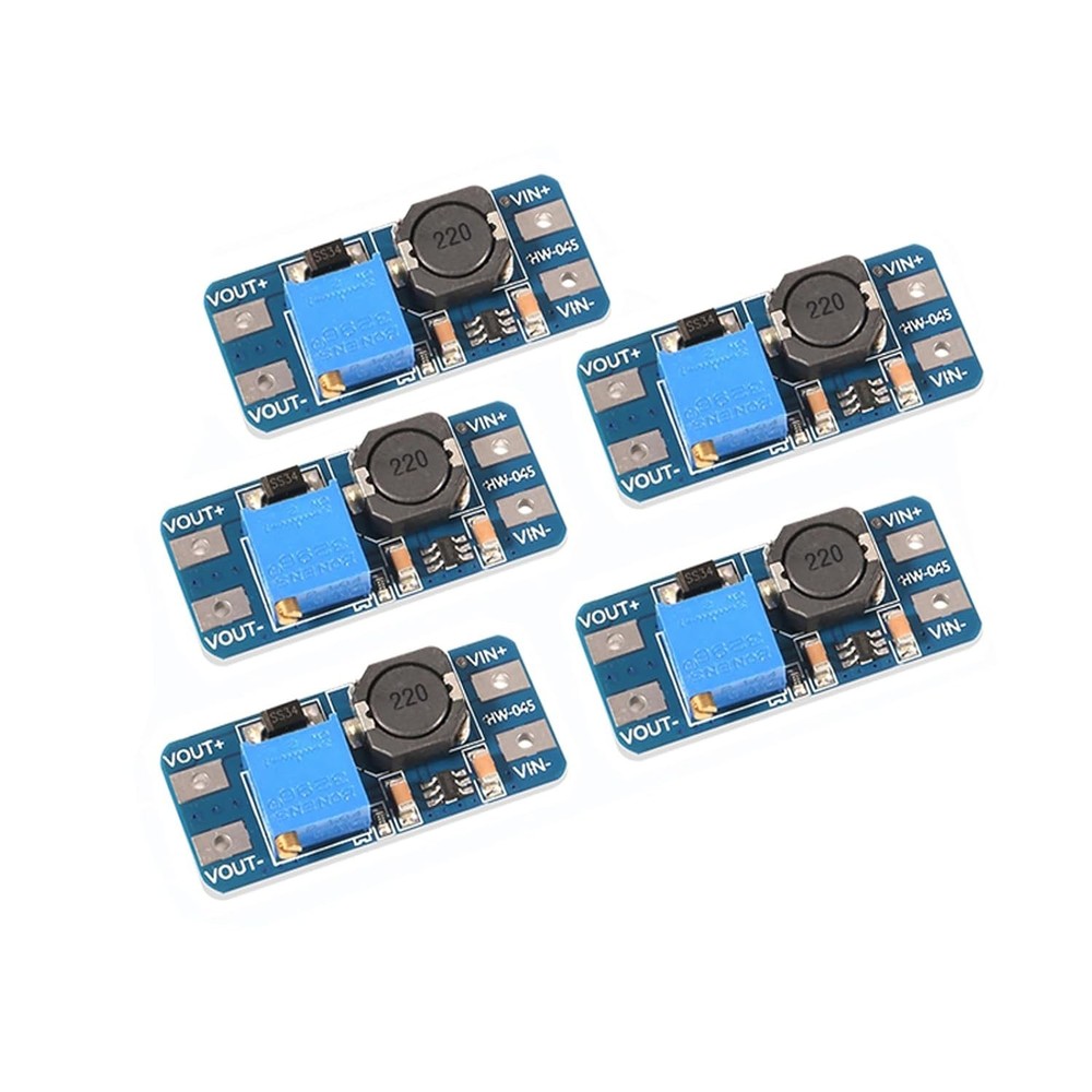 5PCS MT3608 DC-DC Step Up Boost Converter Module - Adjustable Voltage Regulator