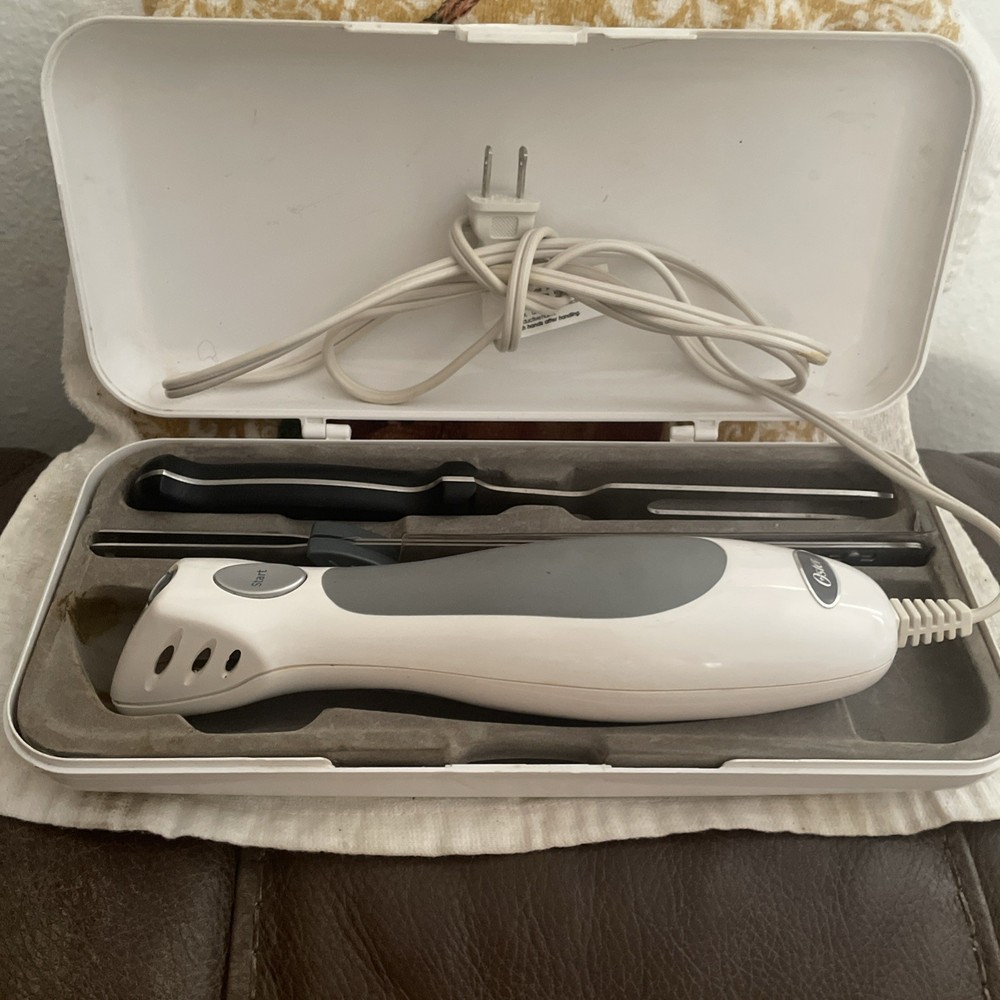 Oster Electric Knife & fork with Case  Tested & Working