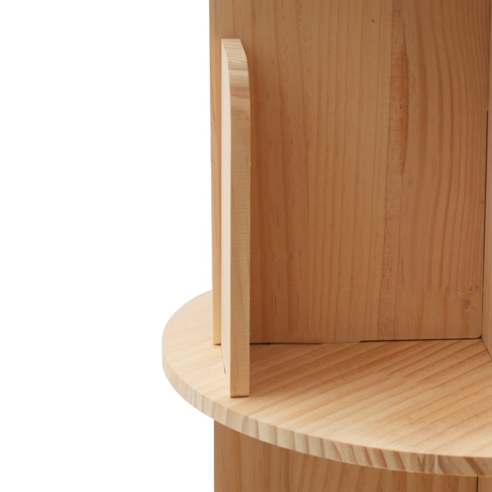 4 Layers Rotating Bookshelf Bookcase Storage Rack Floor Standing Display Holder