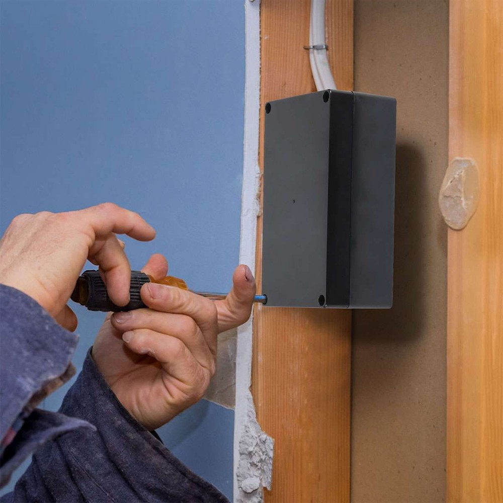 Waterproof Black Plastic Project Enclosure DIY Electrical Junction Box Dustproof