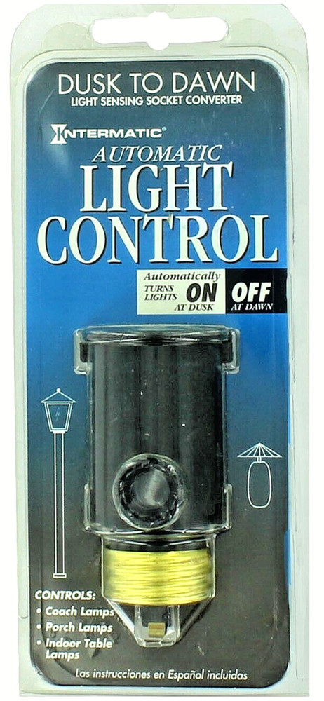 Intermatic Dusk To Dawn Automatic Light Control Sensing Socket Converter #NE1C