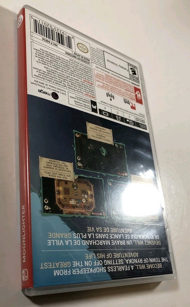 MANUAL & CASE ONLY NO GAME: Moonlighter (Nintendo Switch) - PLEASE READ